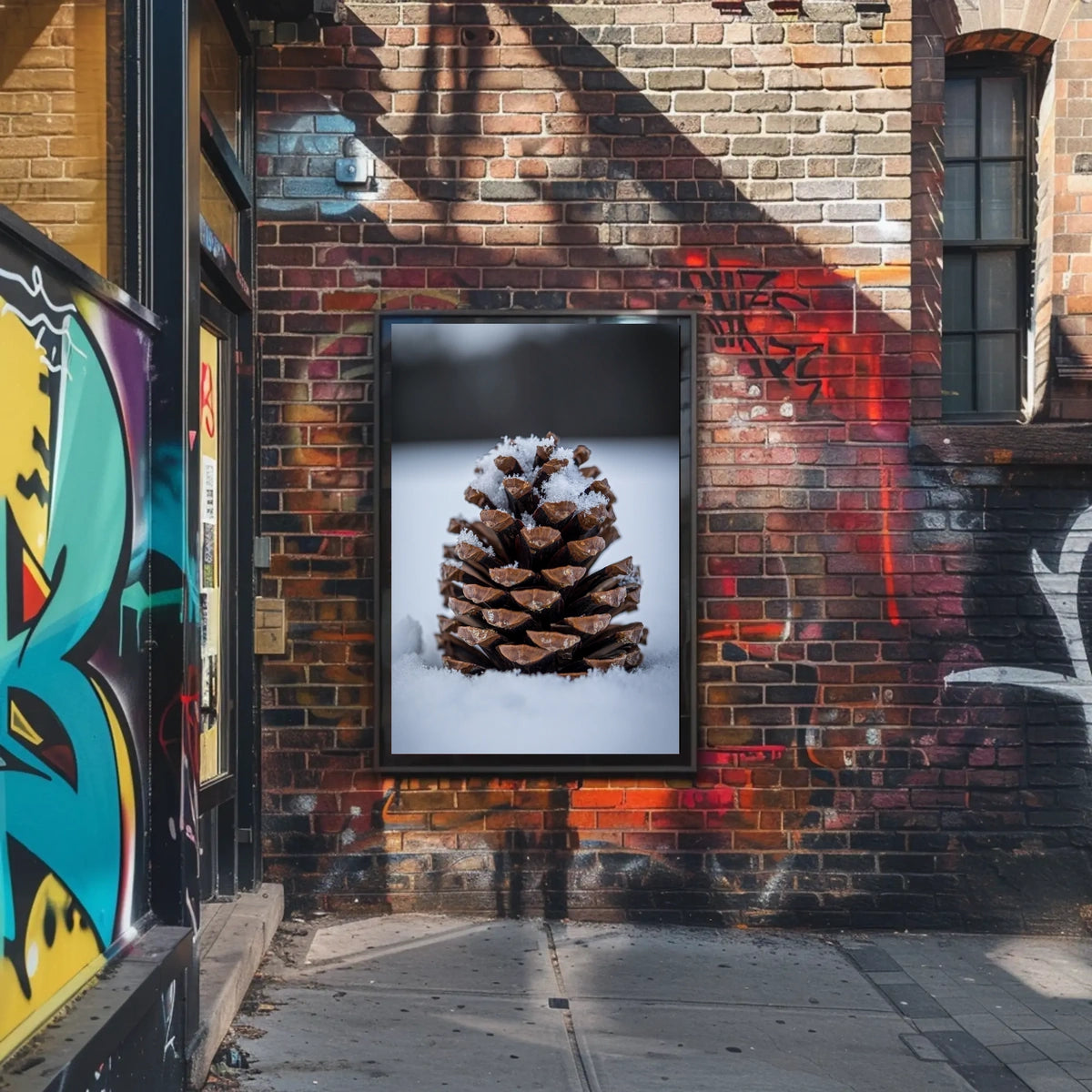 Winter Pinecone Poster