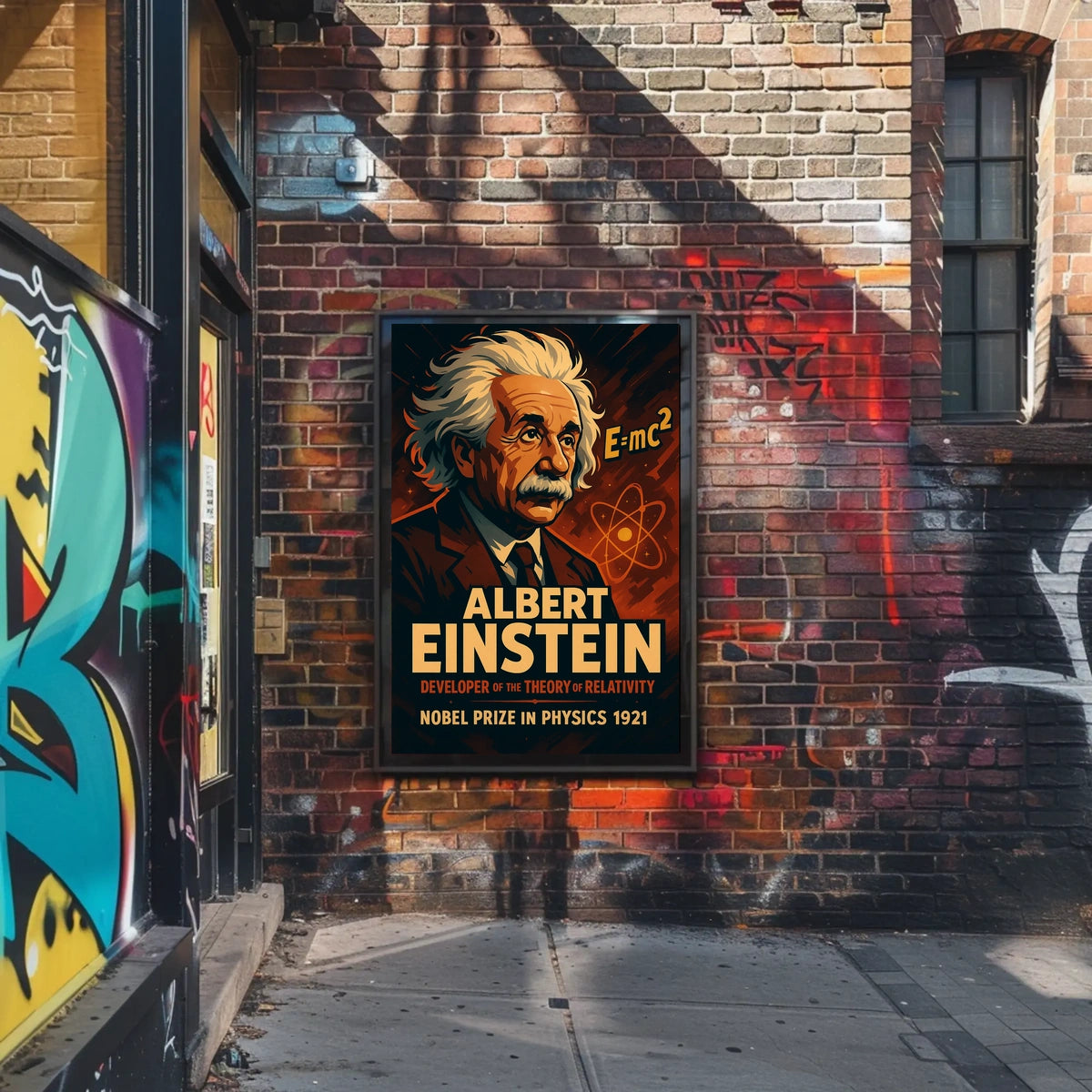 Einstein Nobel Prize 1921 Vintage Science Collectors Poster