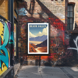 Death Valley Travel Poster Vintage National Park Print