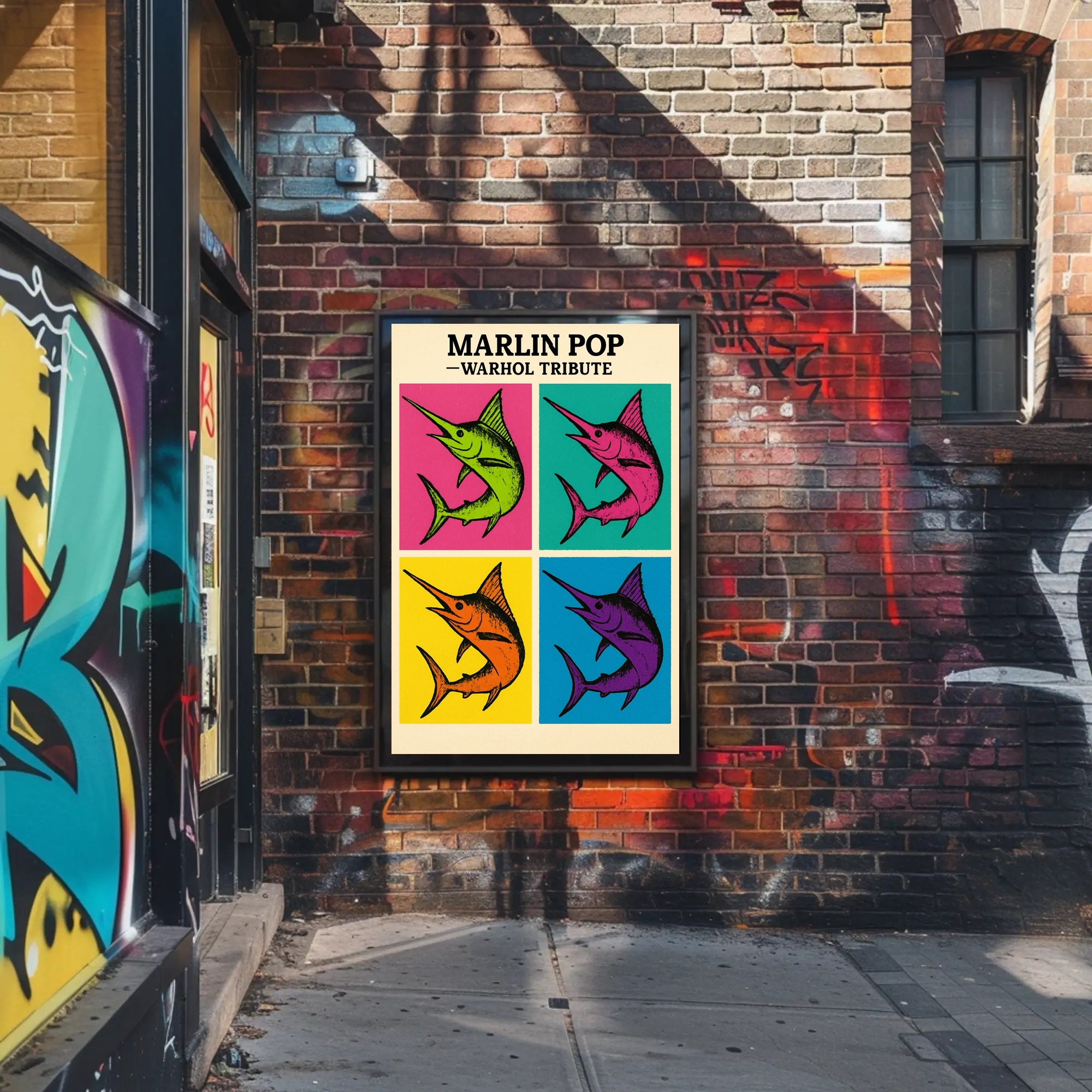 Marlin Pop – Warhol Tribute Poster PosterGoat