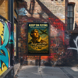 Keep 'Em Flying: The Backbone of Victory Poster