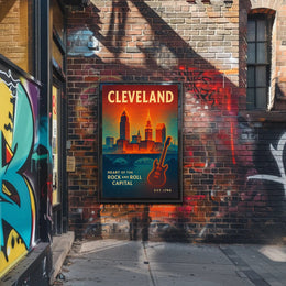 Cleveland Rock and Roll Capital Poster Art PosterGoat