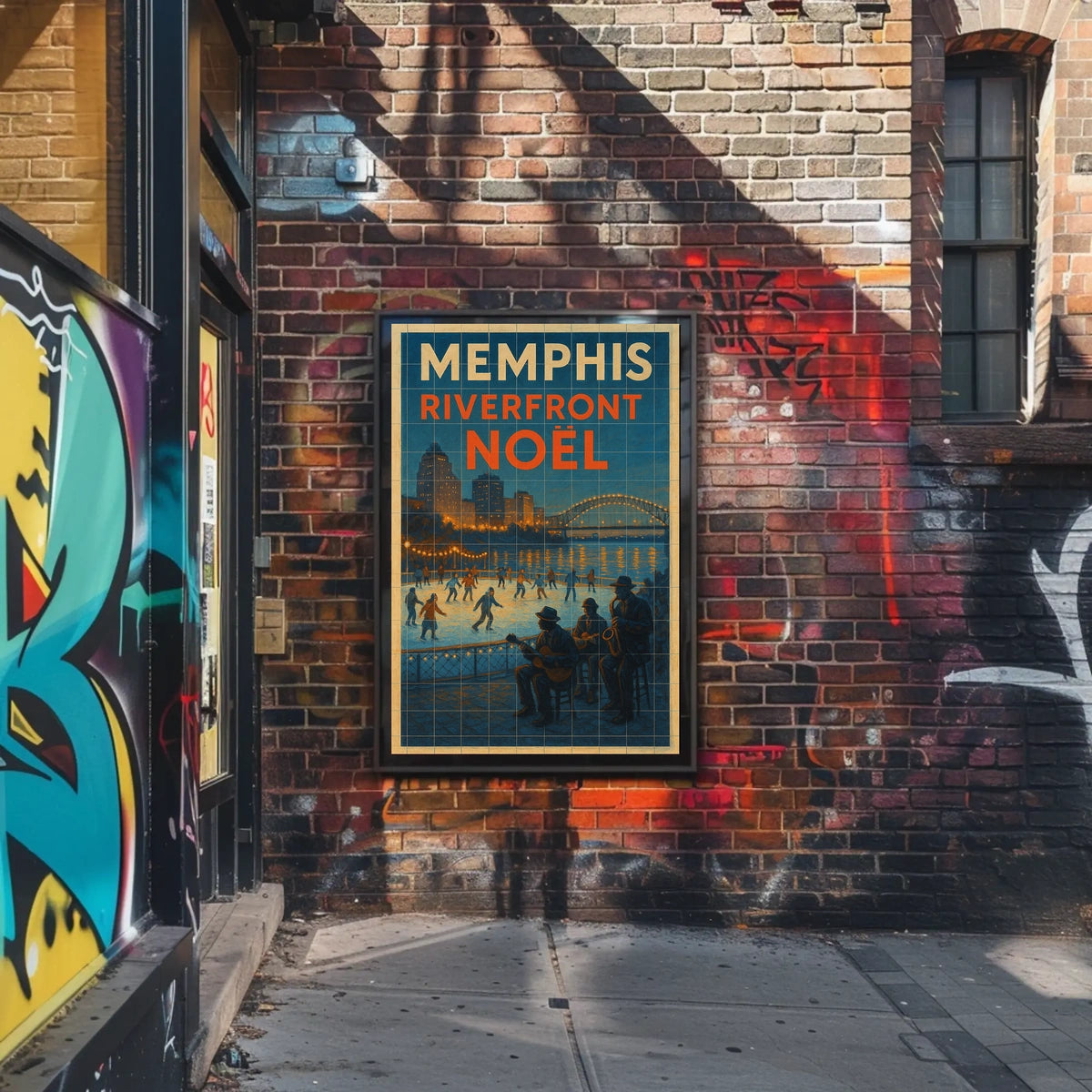 Memphis Riverfront Noël Poster