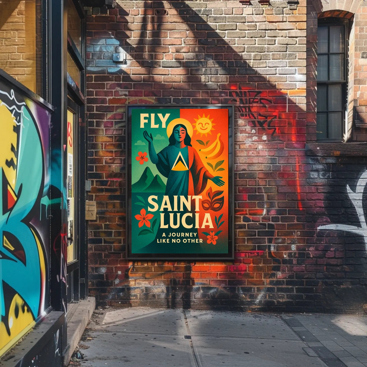 Fly to Saint Lucia Poster