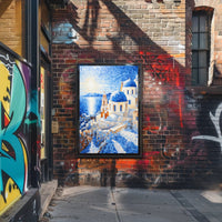 Santorini Mosaic Poster