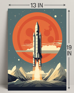 Rocket Launch Into The Cosmos Poster