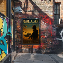 Operation Desert Storm Patriotic Strength Honor Poster