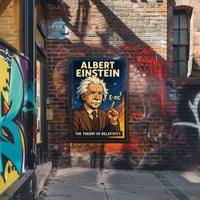 Albert Einstein Relativity Vintage Science Educator Poster