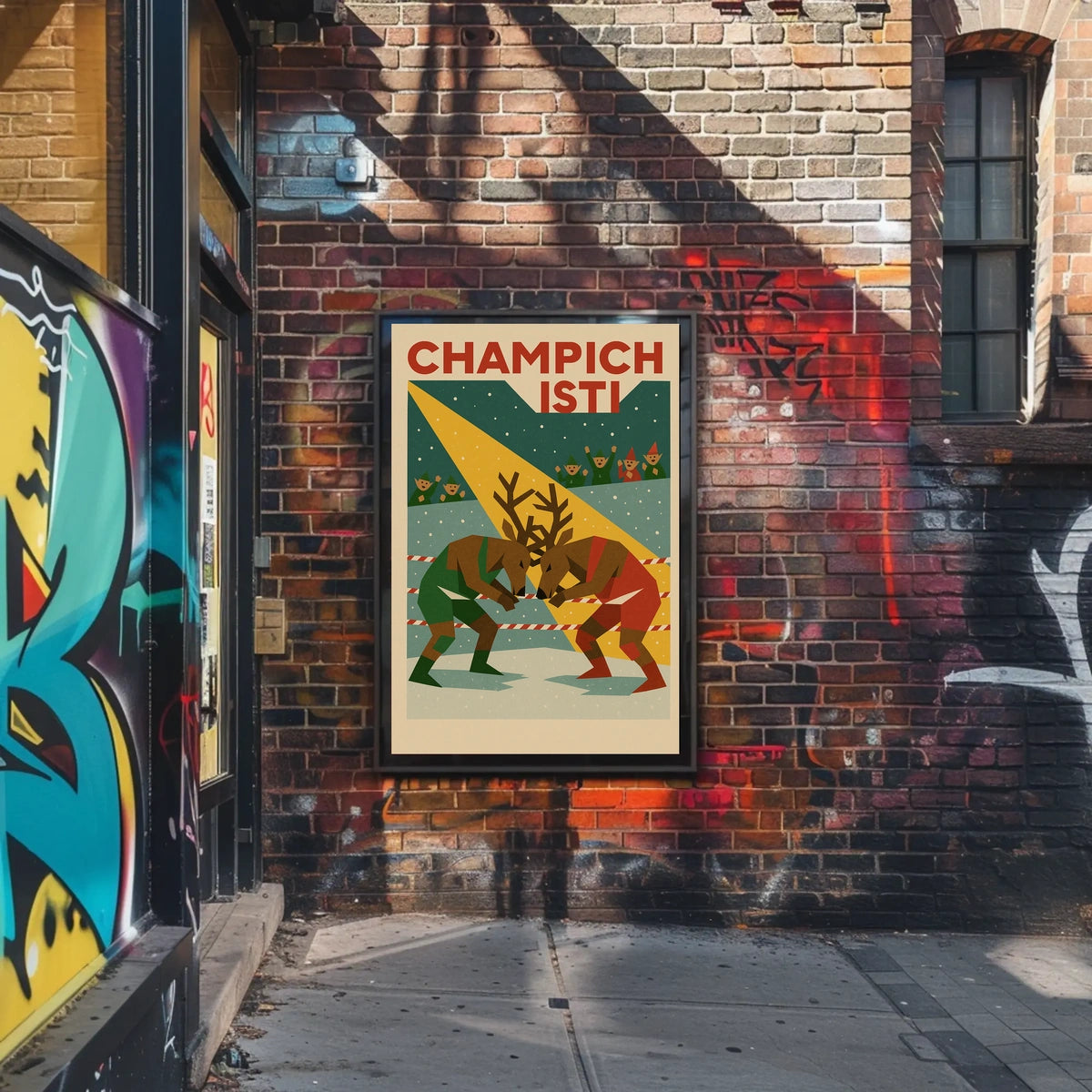 Champich Wrestling Match Poster