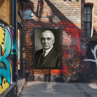 Formal Black and White Portrait: Historical or Presidential Poster
