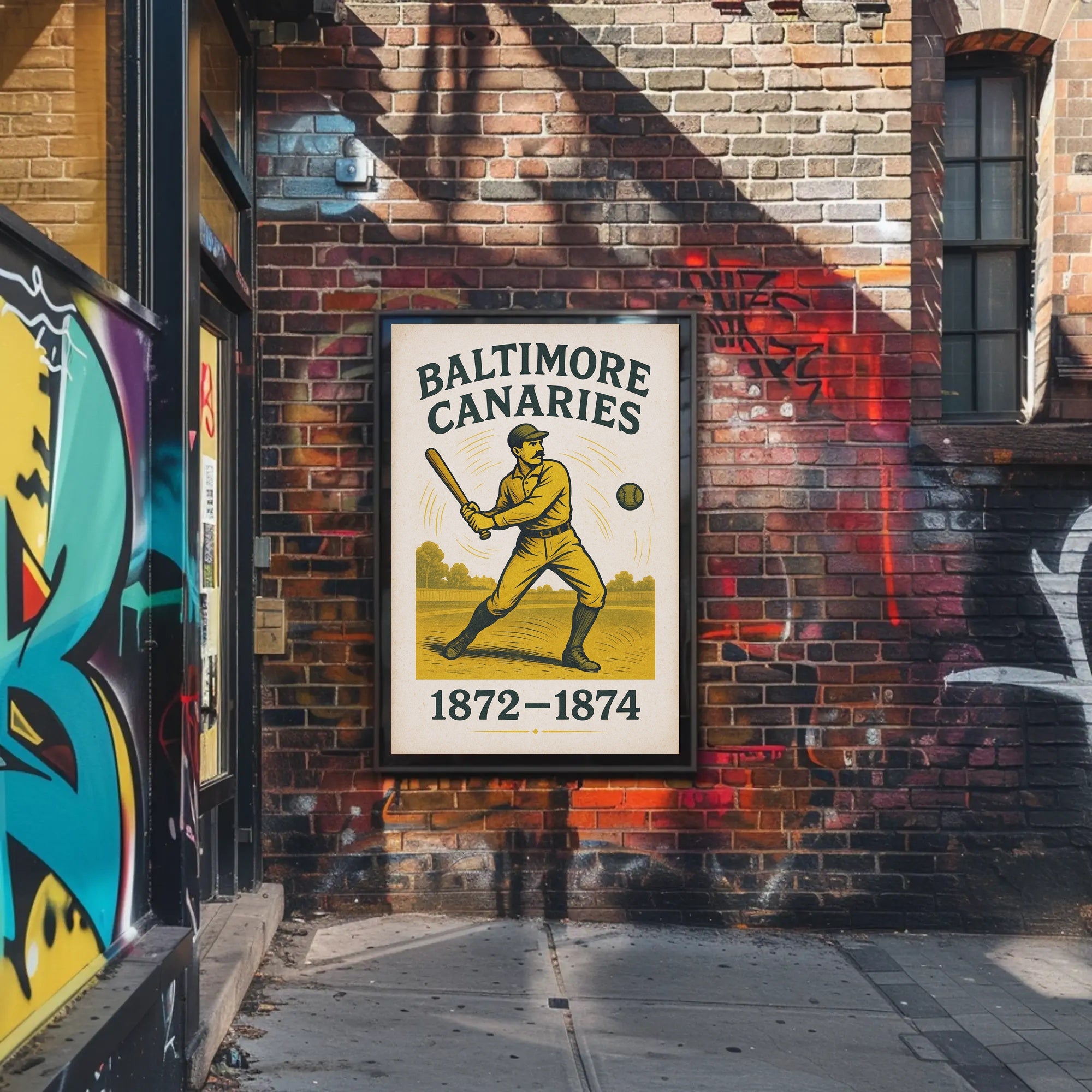 Baltimore Canaries Baseball Poster PosterGoat