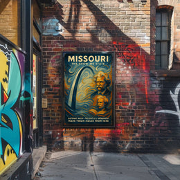 Missouri Gateway Arch Vintage Cultural or Heritage Poster