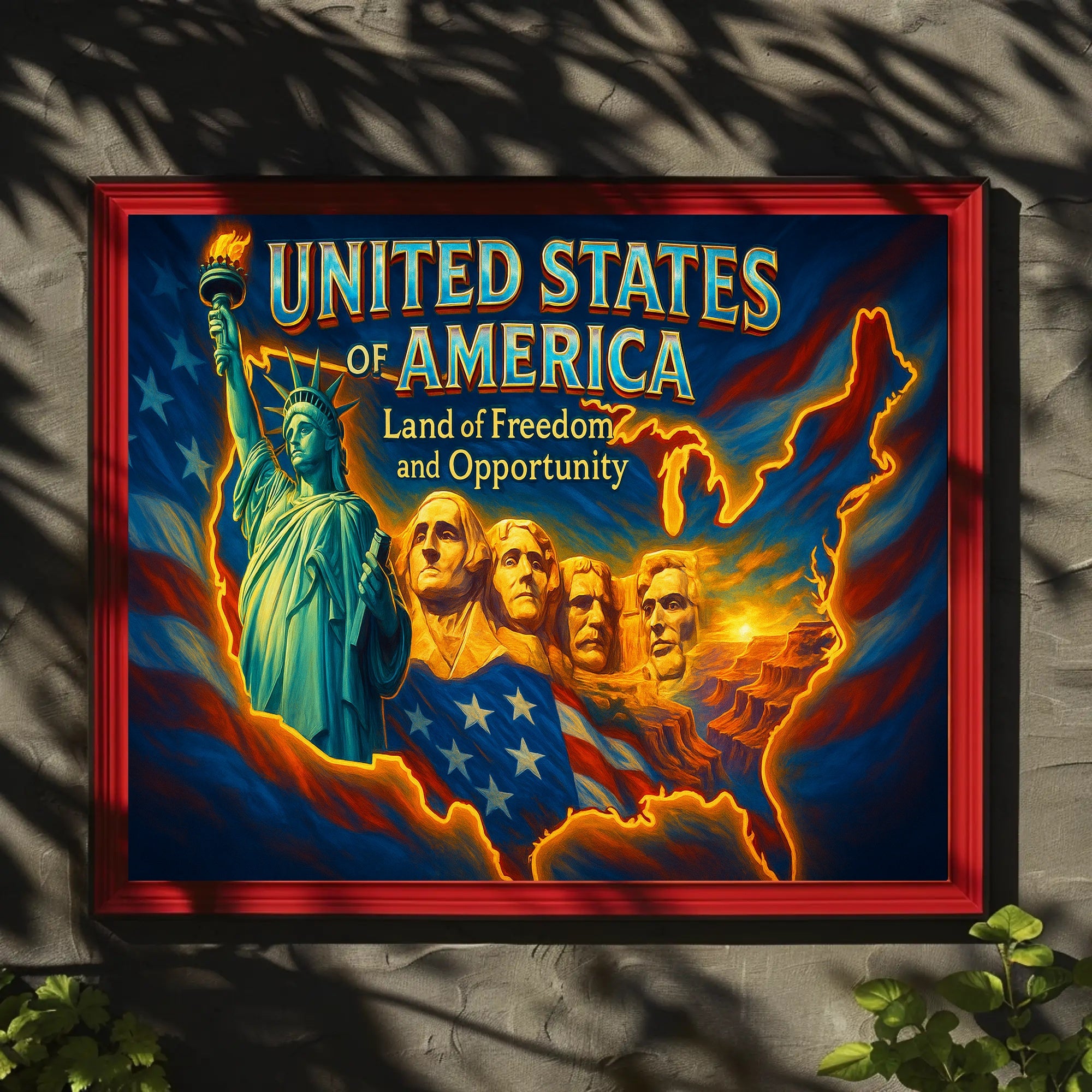 United States Travel Poster: Land of Freedom