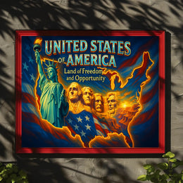 United States Travel Poster: Land of Freedom