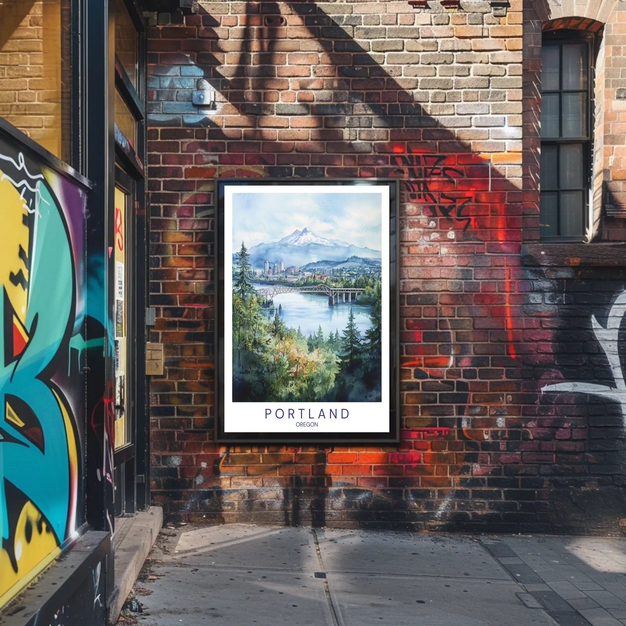 Portland Scenic View Poster PosterGoat