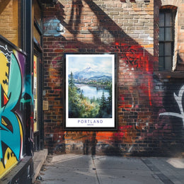 Portland Scenic View Poster PosterGoat