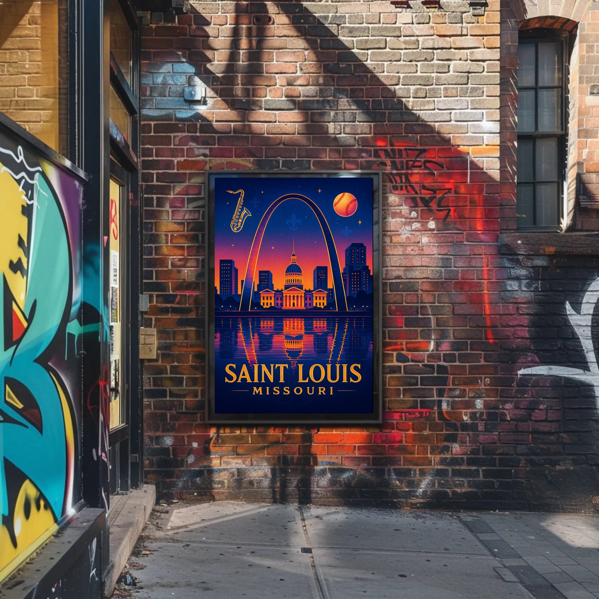St. Louis Skyline at Dusk Poster