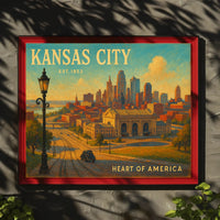 Kansas City Heart of America Travel Poster