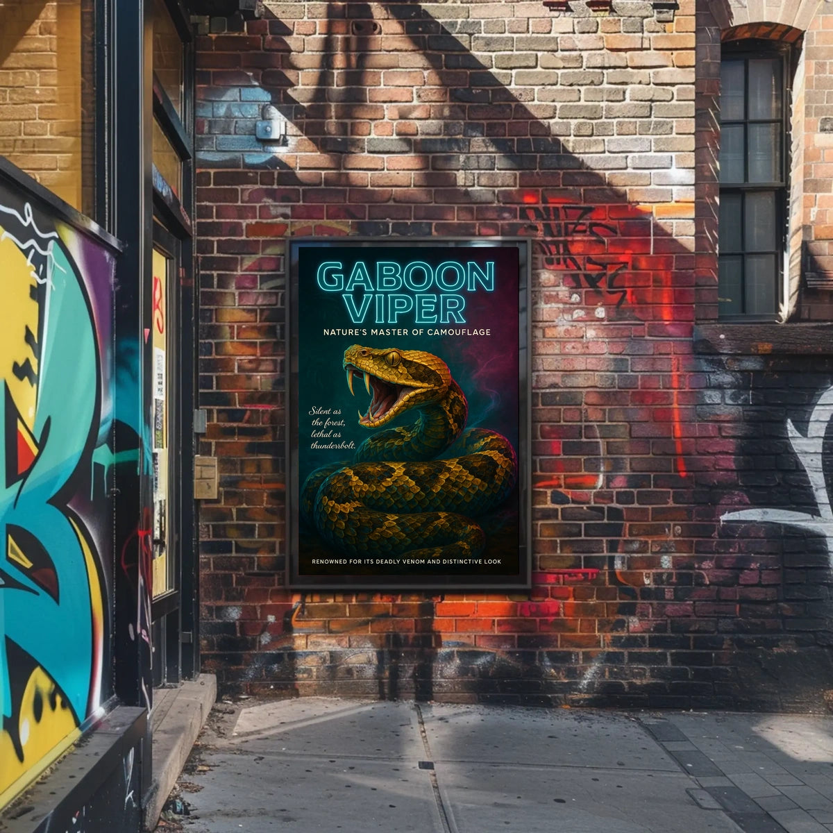 Gaboon Viper Natures Master of Camouflage Poster
