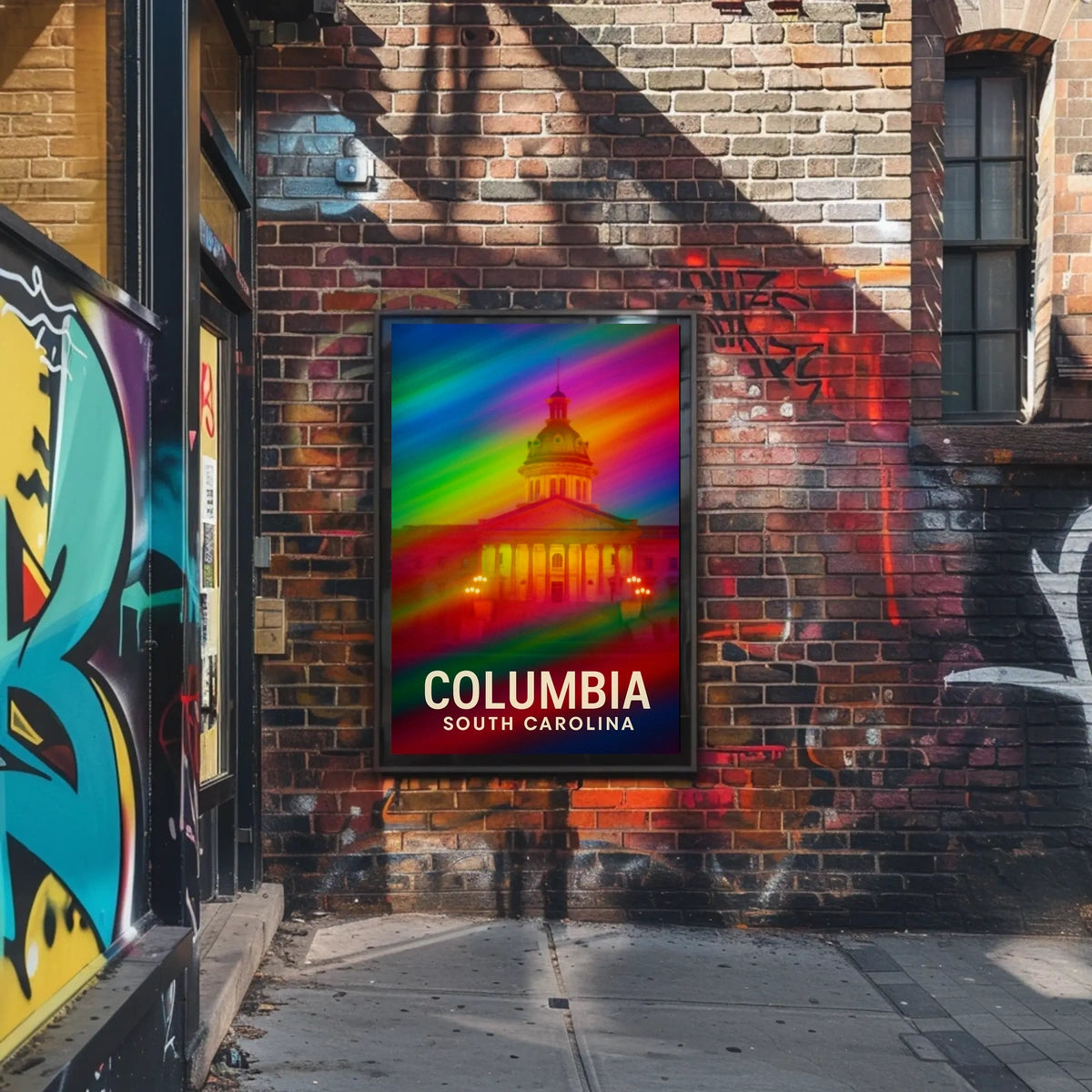 Columbia South Carolina Vibrant Pop Art Poster