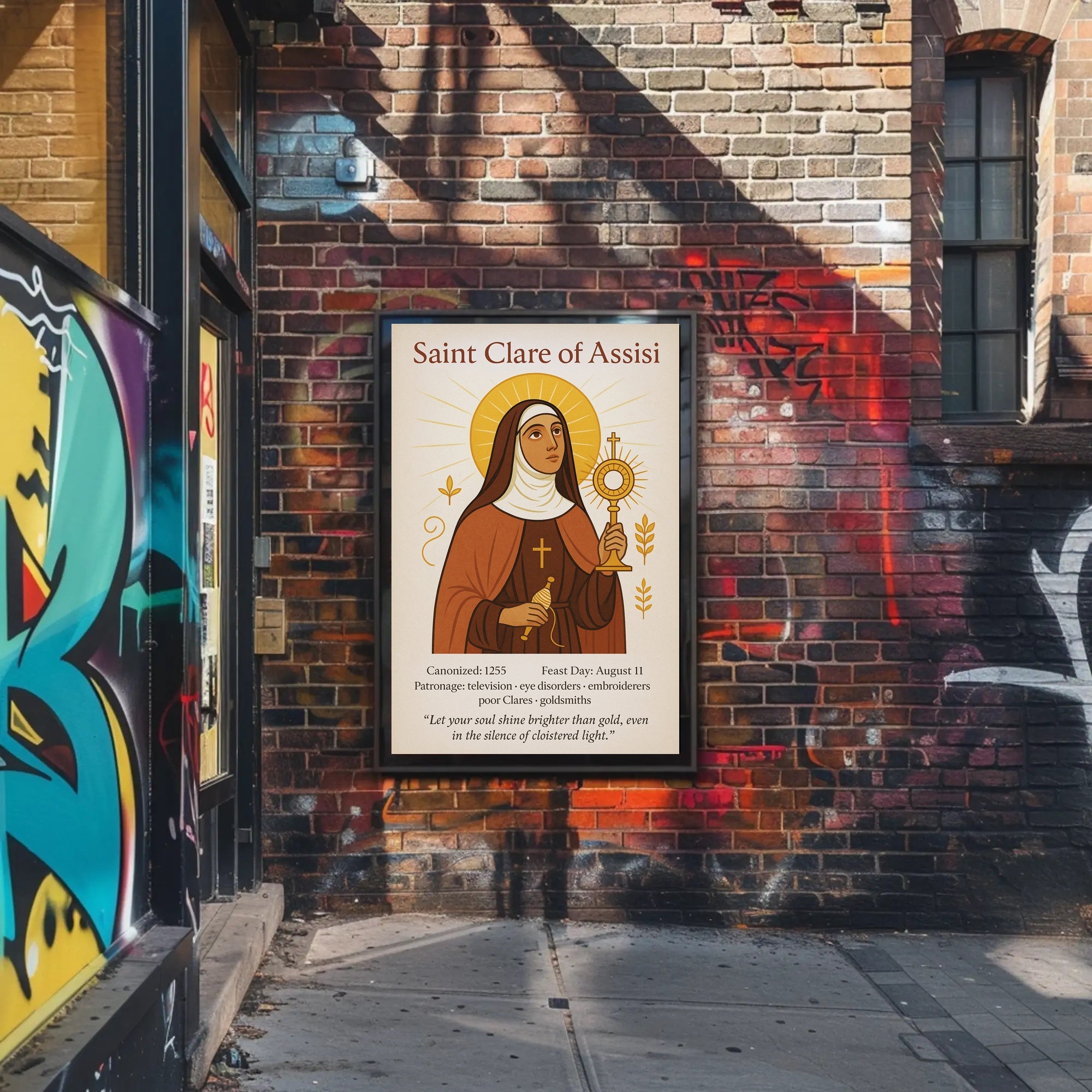 Saint Clare of Assisi Poster PosterGoat