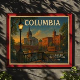 Columbia Historic Charm Travel Poster Print
