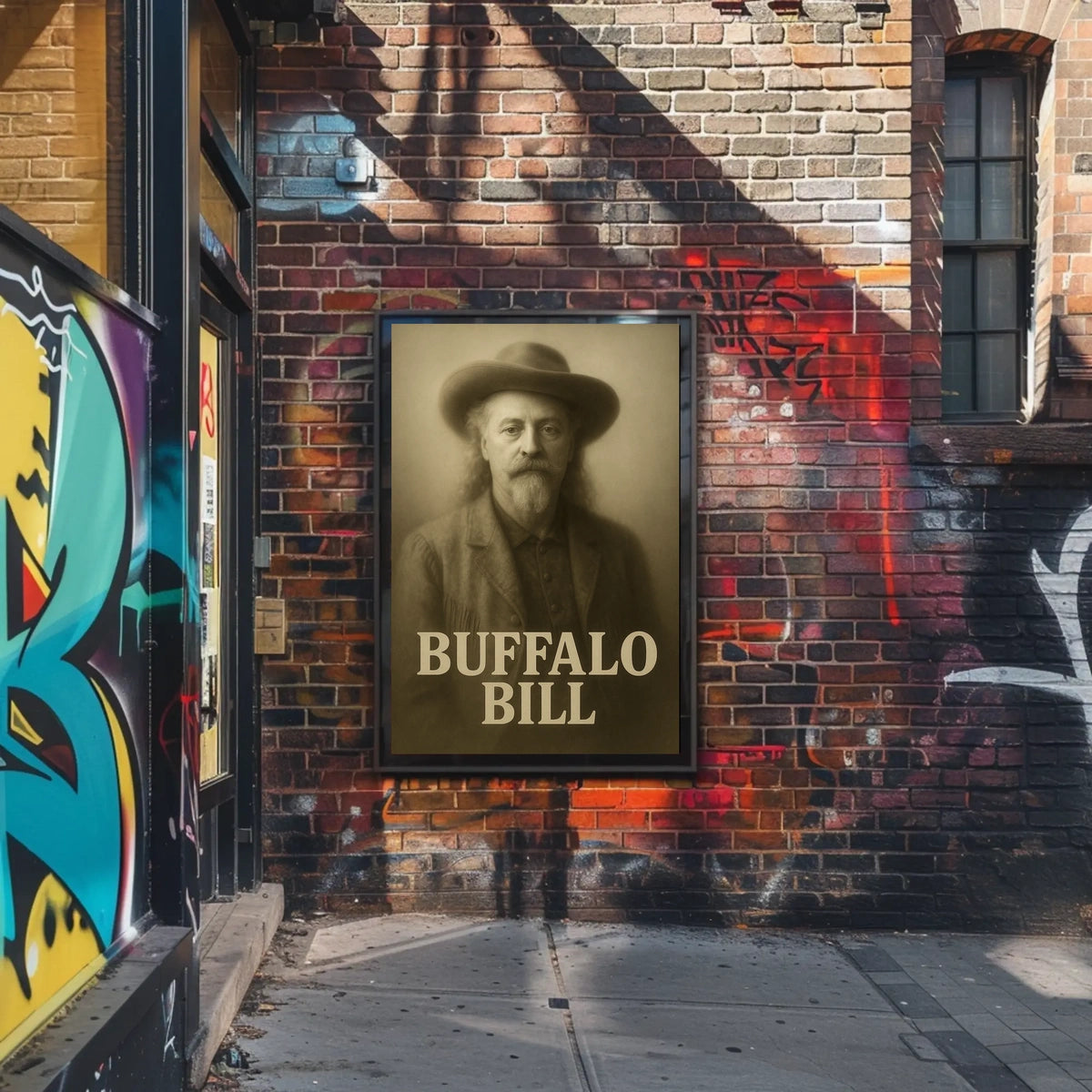 Buffalo Bill Iconic Vintage Historical Poster