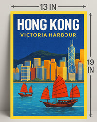 Hong Kong Victoria Harbour Poster PosterGoat