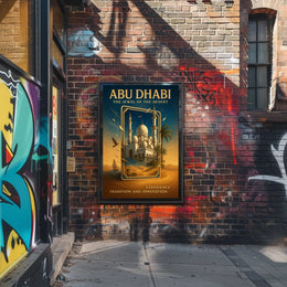 Abu Dhabi's Jewel Architectural Serenity Travel Poster