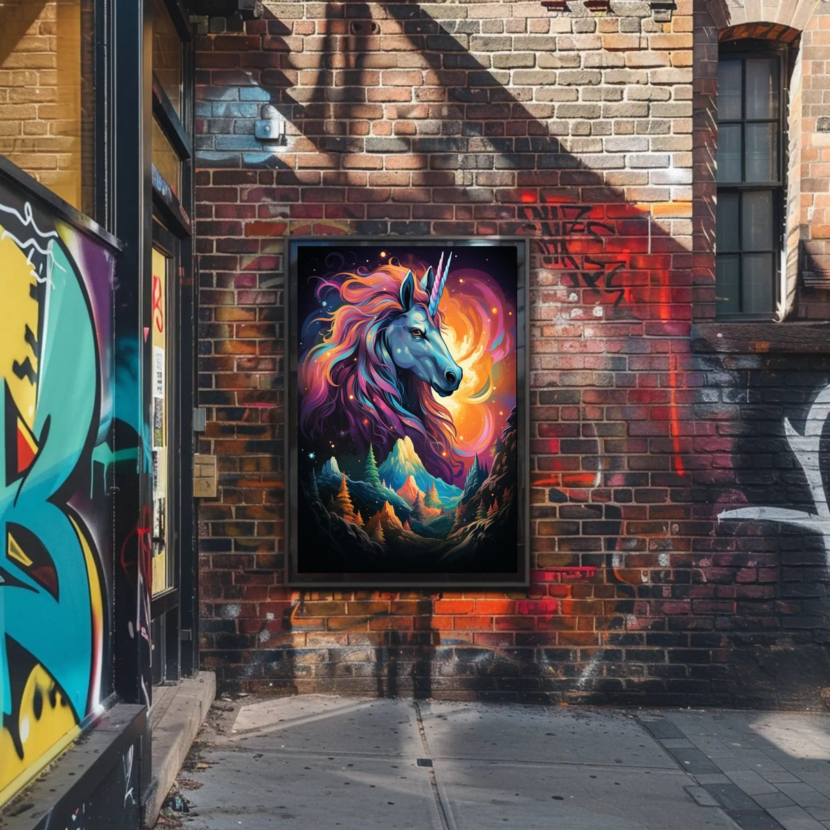 Majestic Unicorn Fantasy Art Poster for Walls