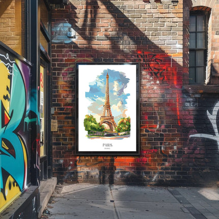 Eiffel Tower Art Print for Travel Poster