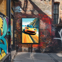 Speed and Freedom on Coastal Road Sports Poster