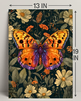 Vibrant Butterfly Garden Art: Abstract or Artistic Poster