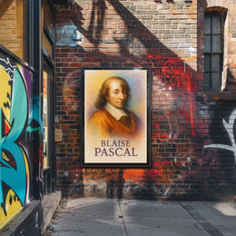 Blaise Pascal Portrait for Historical or Presidential Poster