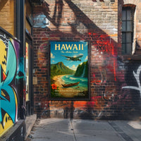 Hawaii Vintage Travel Poster Wall Art Print