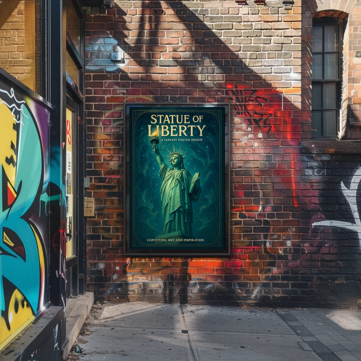 Statue of Liberty A Fantasy Poster Design Poster