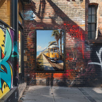 Coastal Train Journey Poster