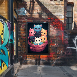 Basket Of Kittens Poster