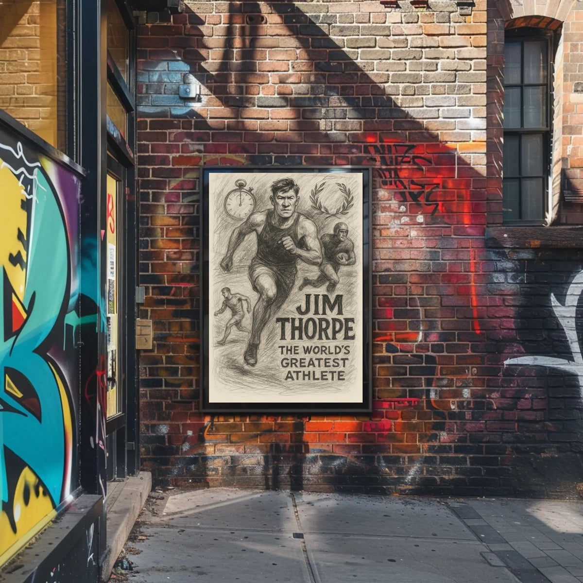 Jim Thorpe Celebrating Excellence Sports Poster Art