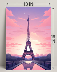 Eiffel Tower At Sunset Poster