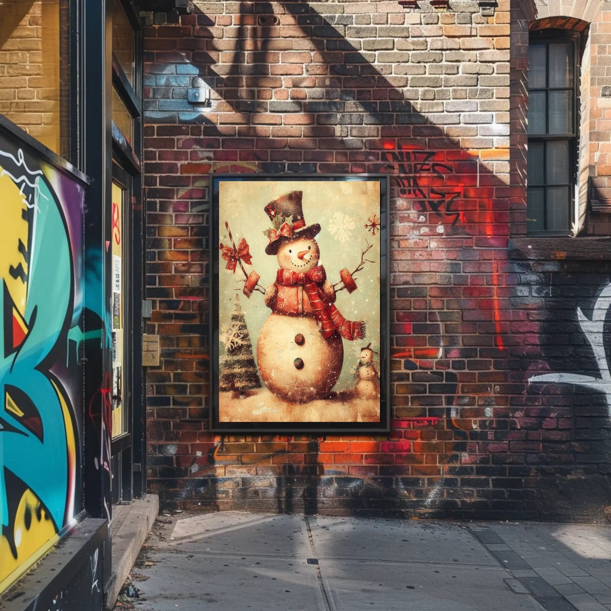 Festive Snowman Delight Poster