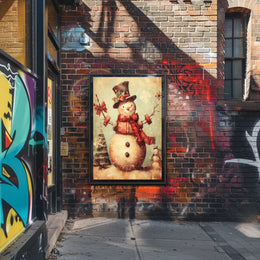 Festive Snowman Delight Poster