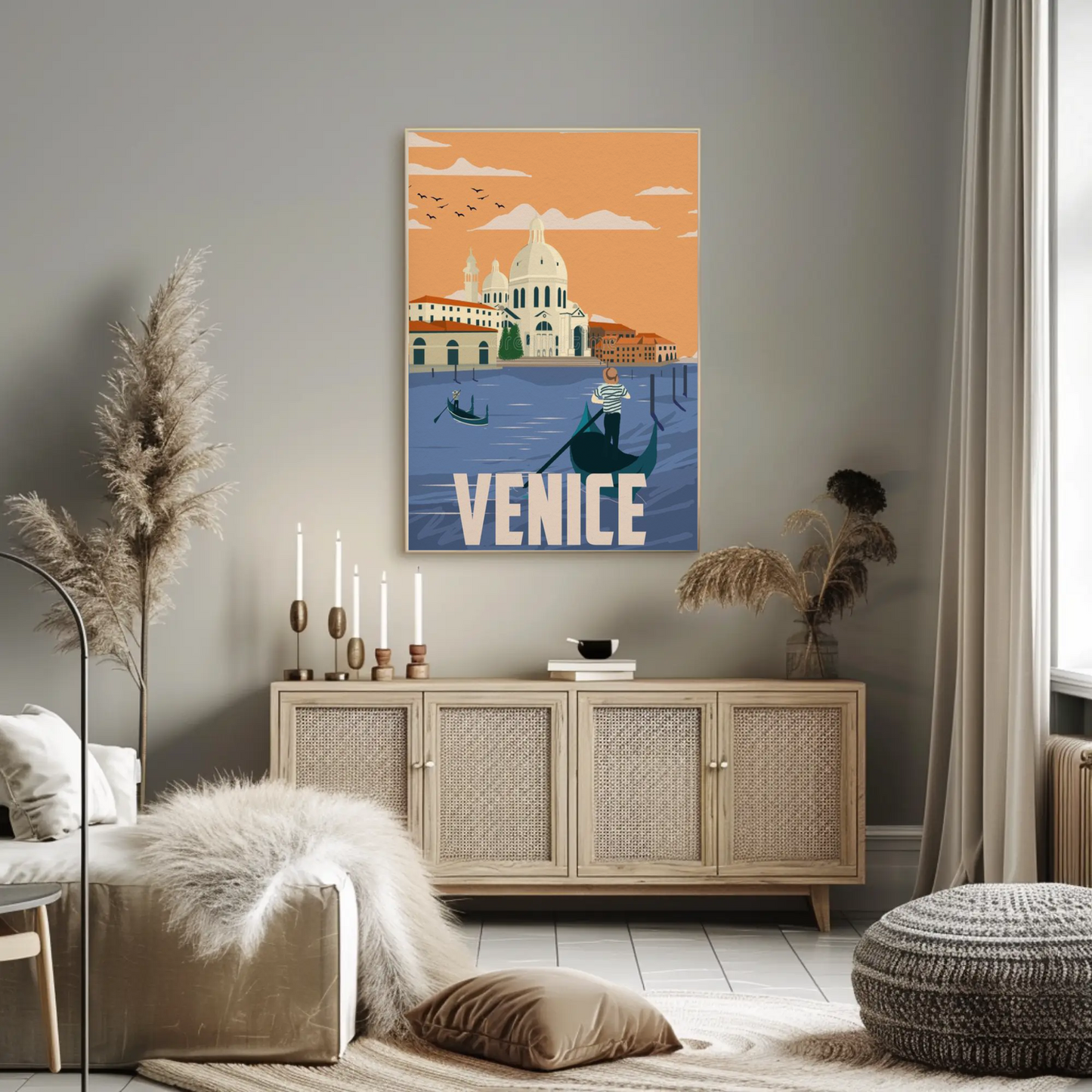Venice Gondola Travel Poster