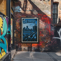 Detroit Cityscape Poster