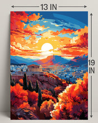 Athenian Sunset Poster