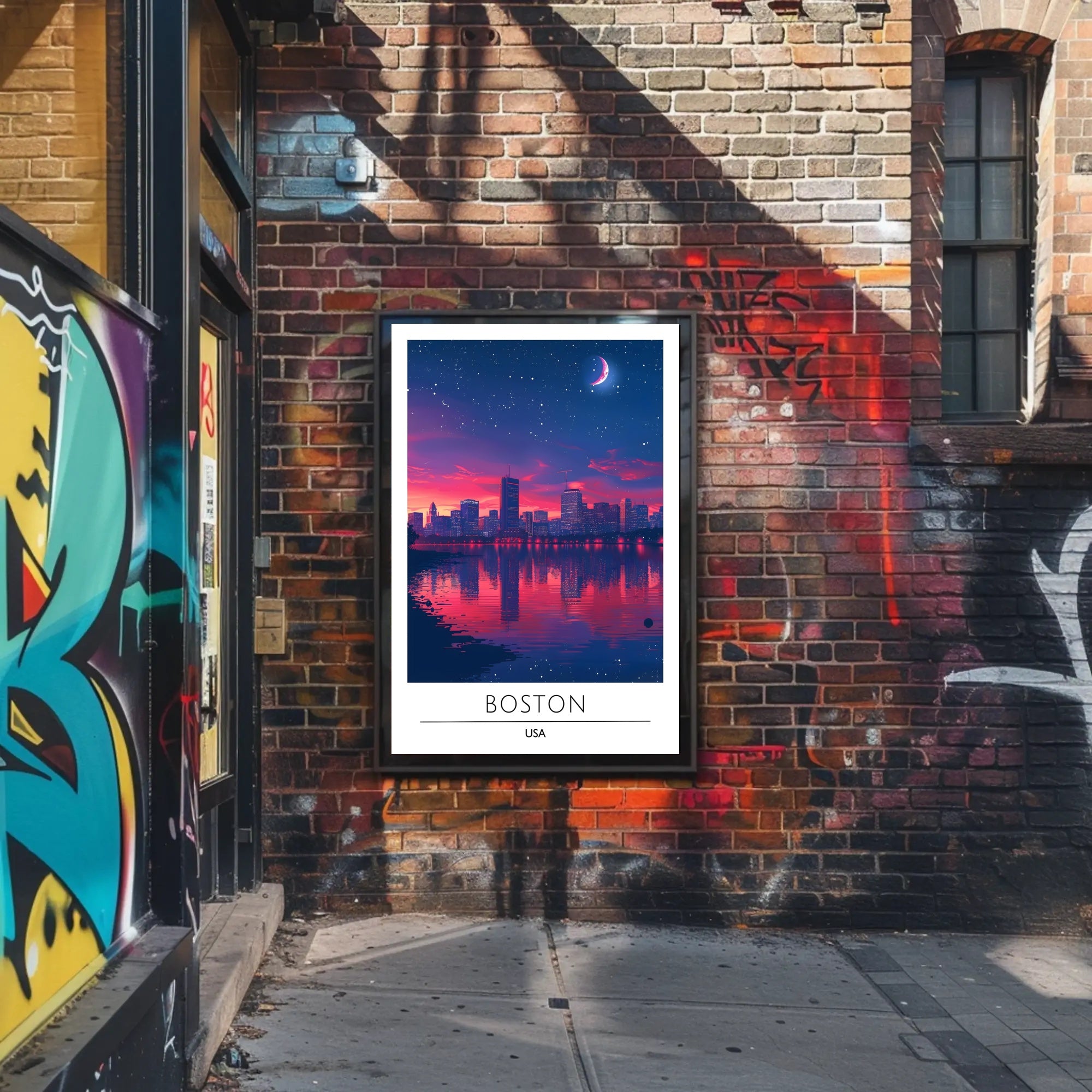 Boston Twilight: Modern Cityscape Art Poster