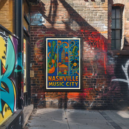 Nashville Music City Poster