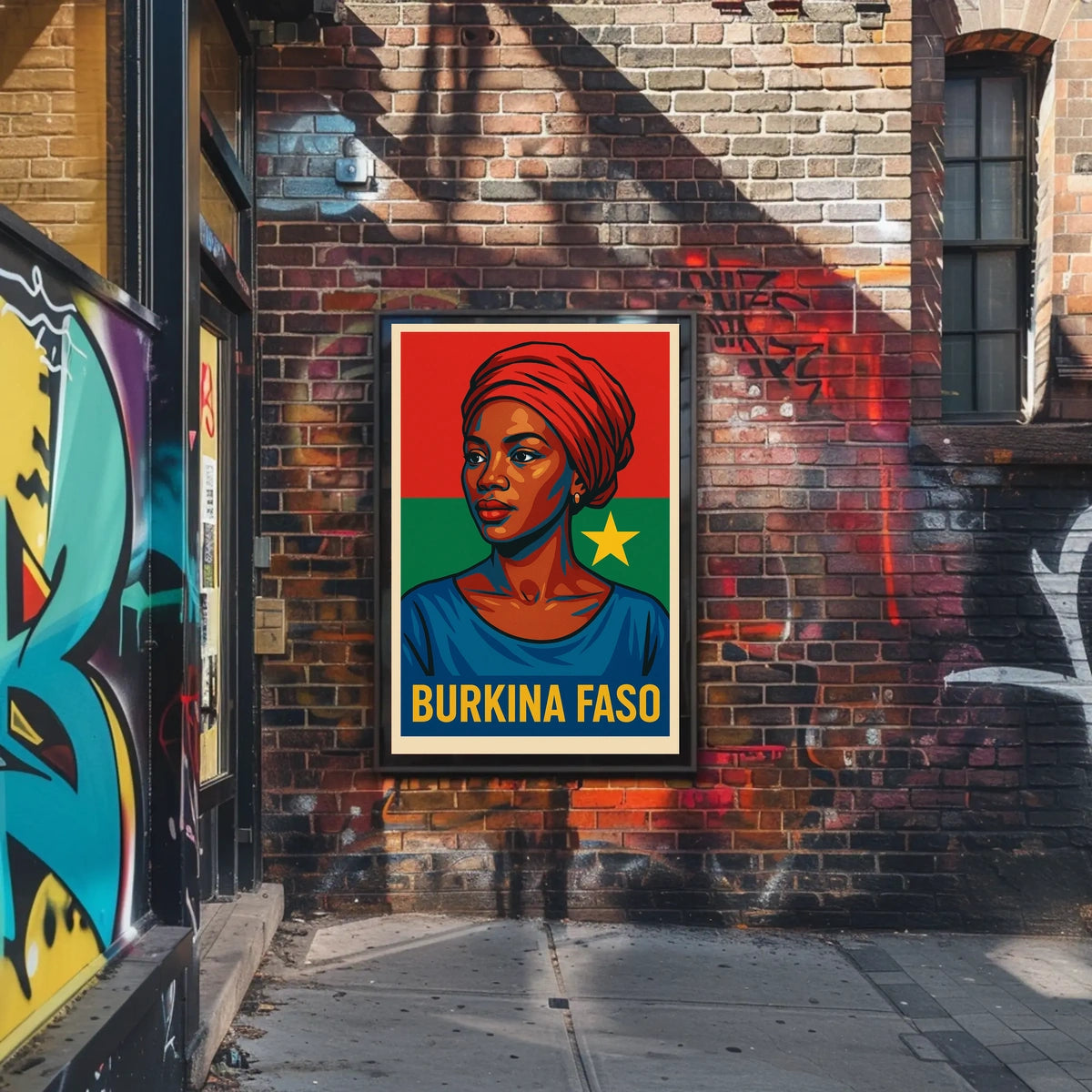 Burkina Faso Cultural Portrait Poster