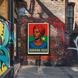 Burkina Faso Cultural Portrait Poster