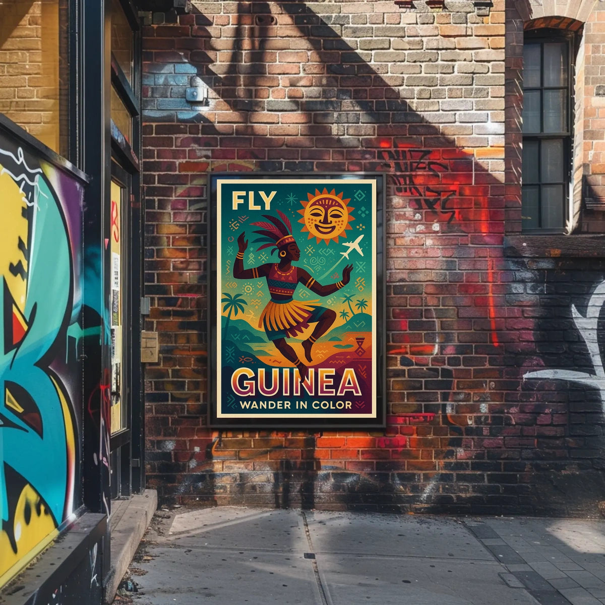 Fly Guinea Wander In Color Poster